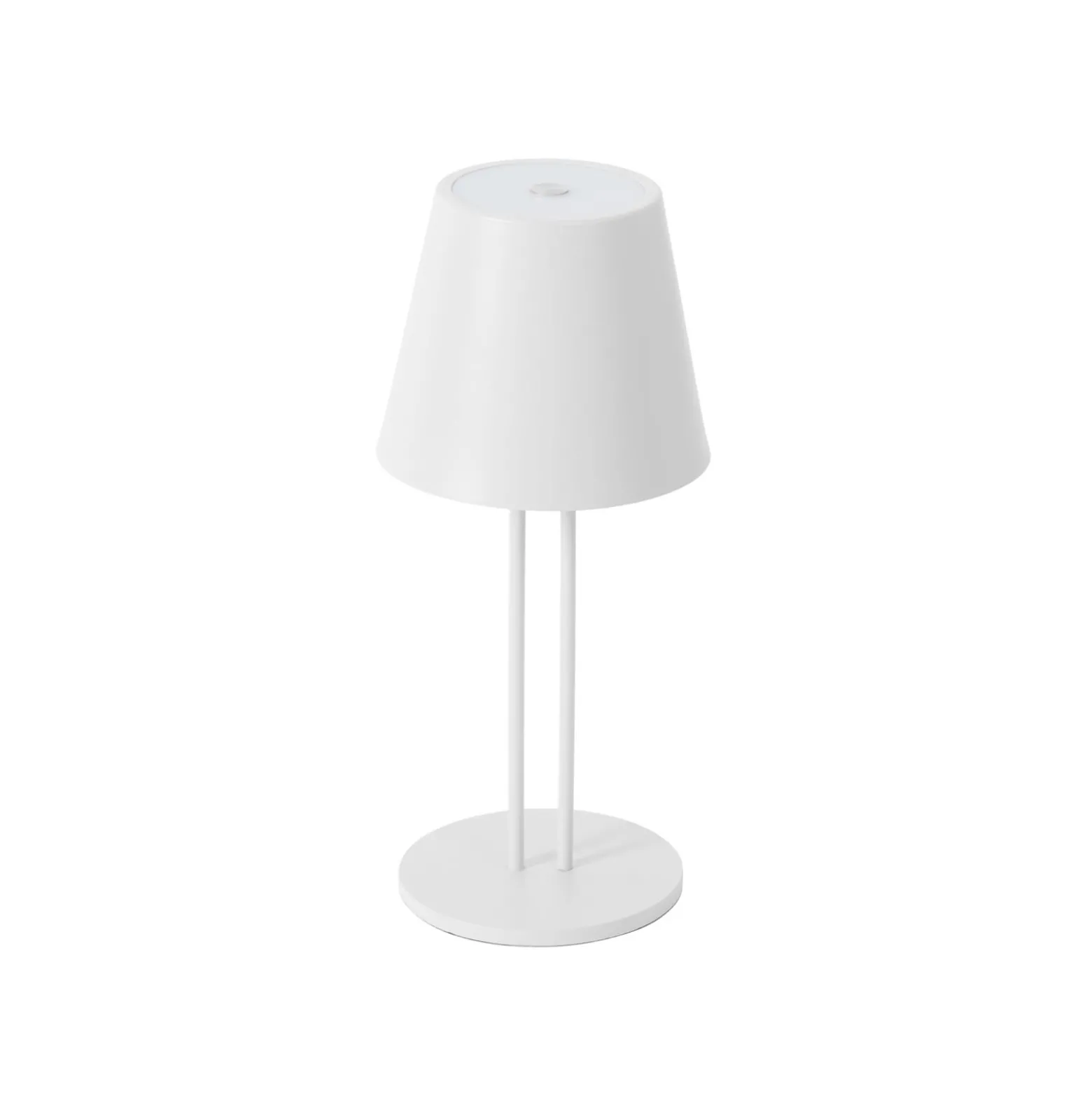 Lindby LED ladattava pöytävalaisin Janea TWIN, valkoinen, metallia