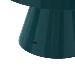 Lindby LED-ladattava pöytävalaisin Nevijo, bensiini, Ø18cm, USB, himmennin