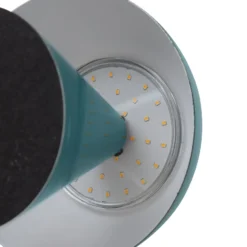 Lindby LED-ladattava pöytävalaisin Nevijo, bensiini, Ø18cm, USB, himmennin