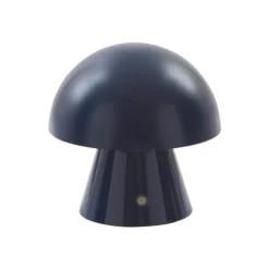 Lindby LED-ladattava pöytävalaisin Nevijo, sininen, Ø18cm, USB, himmennin