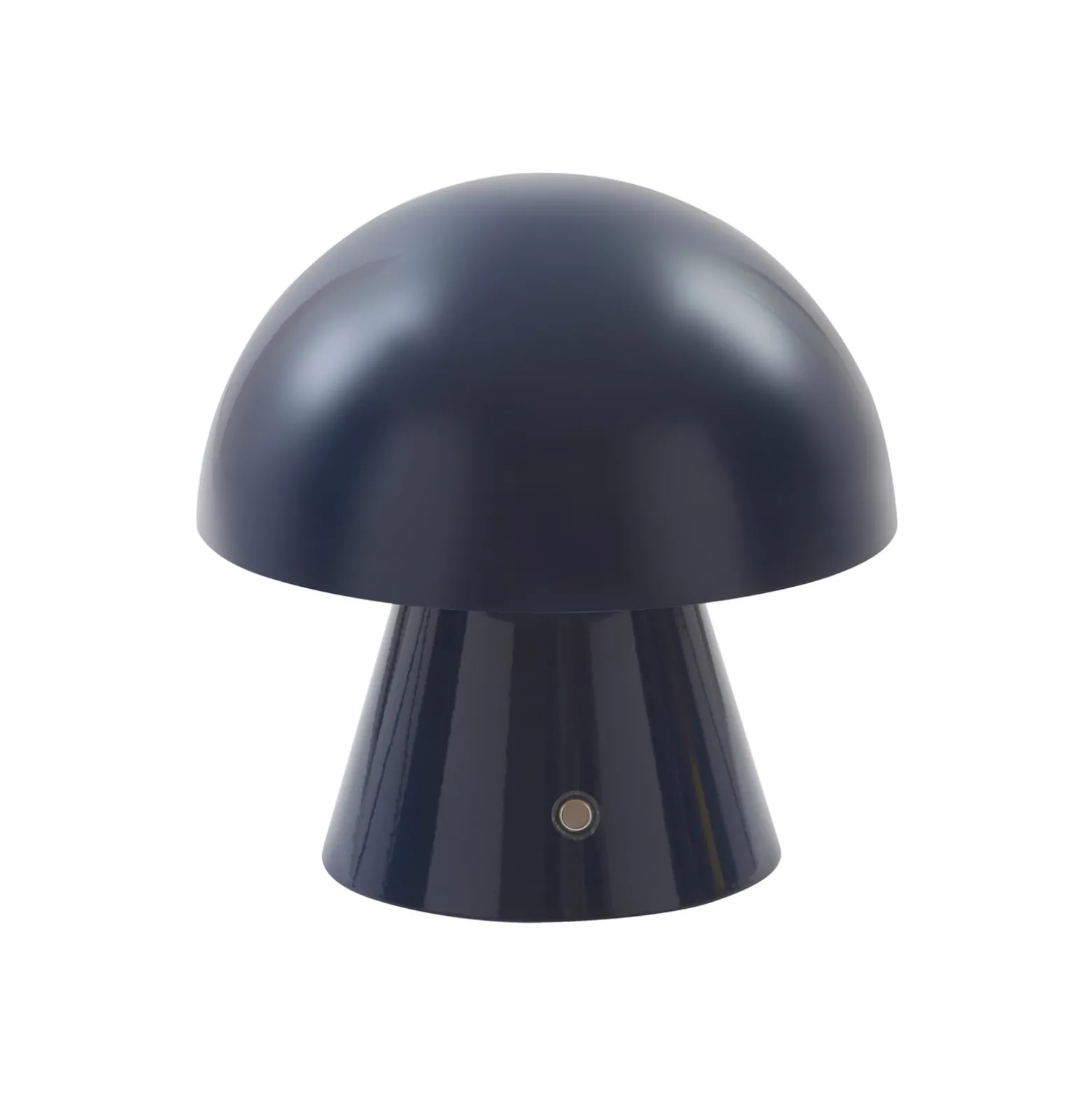Lindby LED-ladattava pöytävalaisin Nevijo, sininen, Ø18cm, USB, himmennin