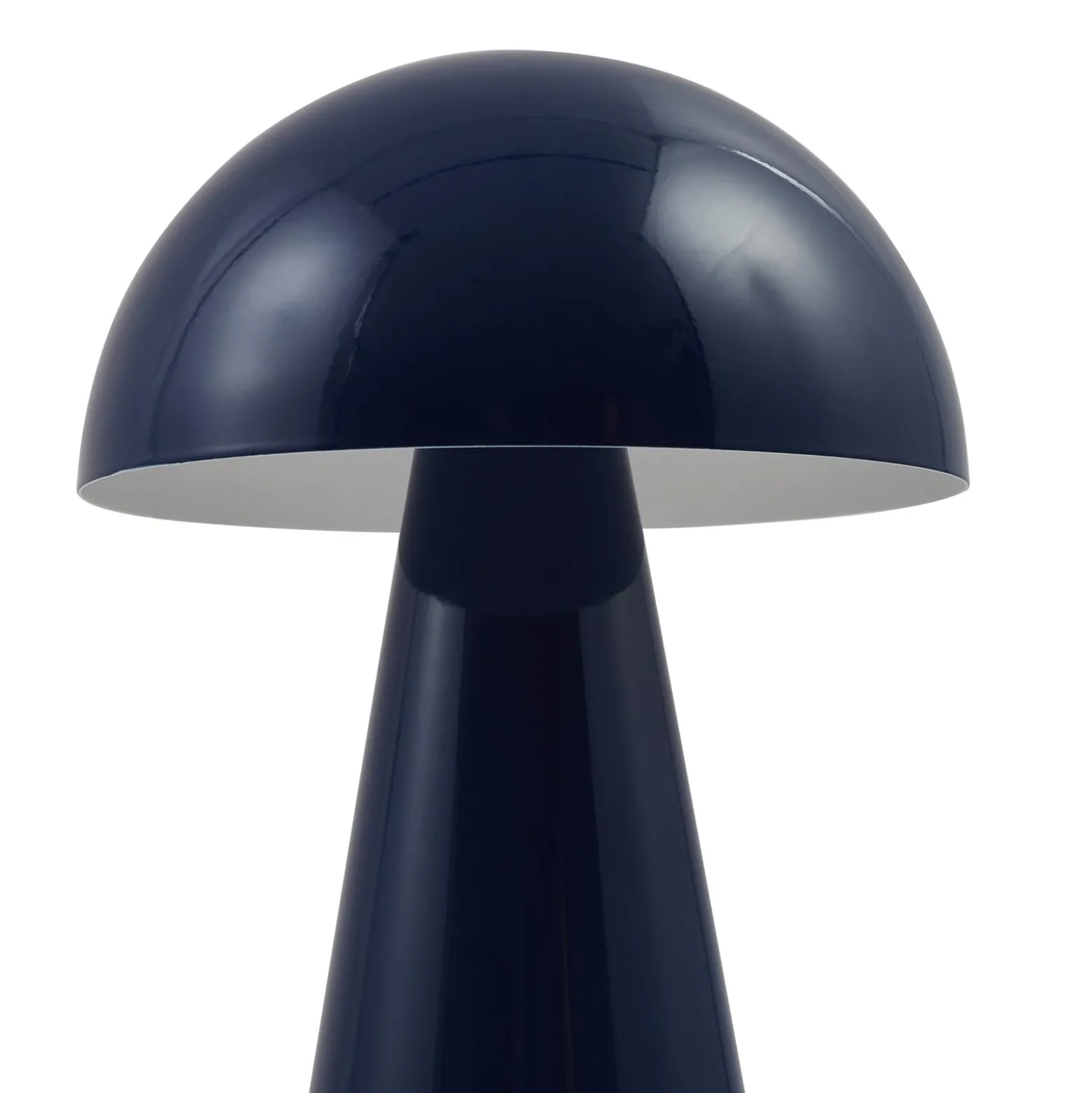 Lindby LED-ladattava pöytävalaisin Nevijo, sininen, Ø20cm, USB, himmennin