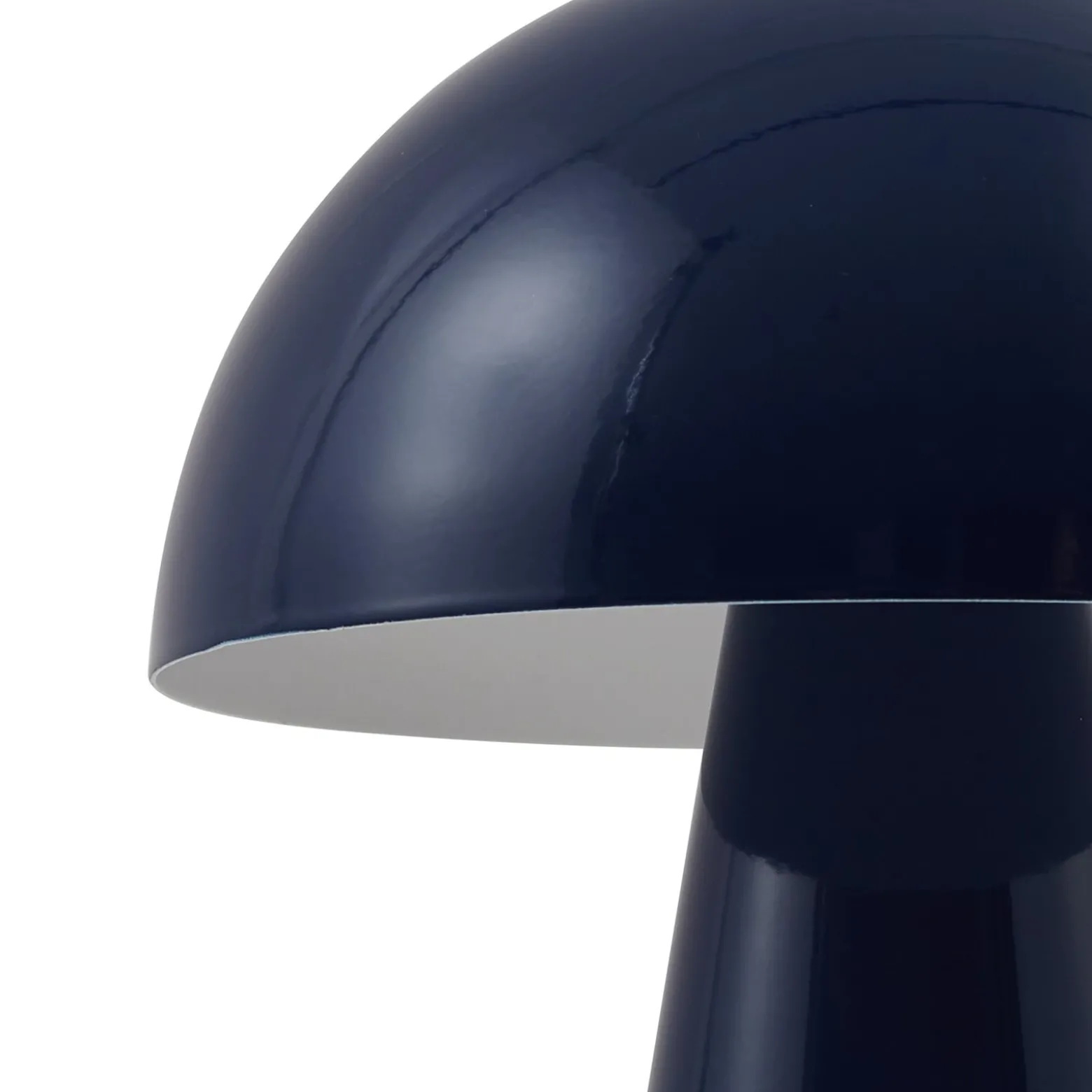 Lindby LED-ladattava pöytävalaisin Nevijo, sininen, Ø20cm, USB, himmennin