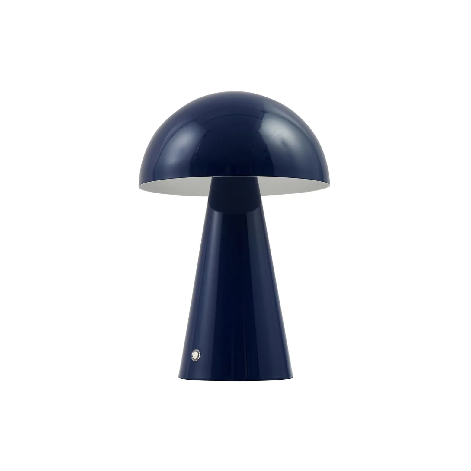 Lindby LED-ladattava pöytävalaisin Nevijo, sininen, Ø20cm, USB, himmennin