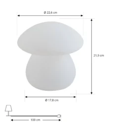 Lindby LED-ladattava ulkovalaisin Vernate, RGBW, valkoinen, himmennettävä