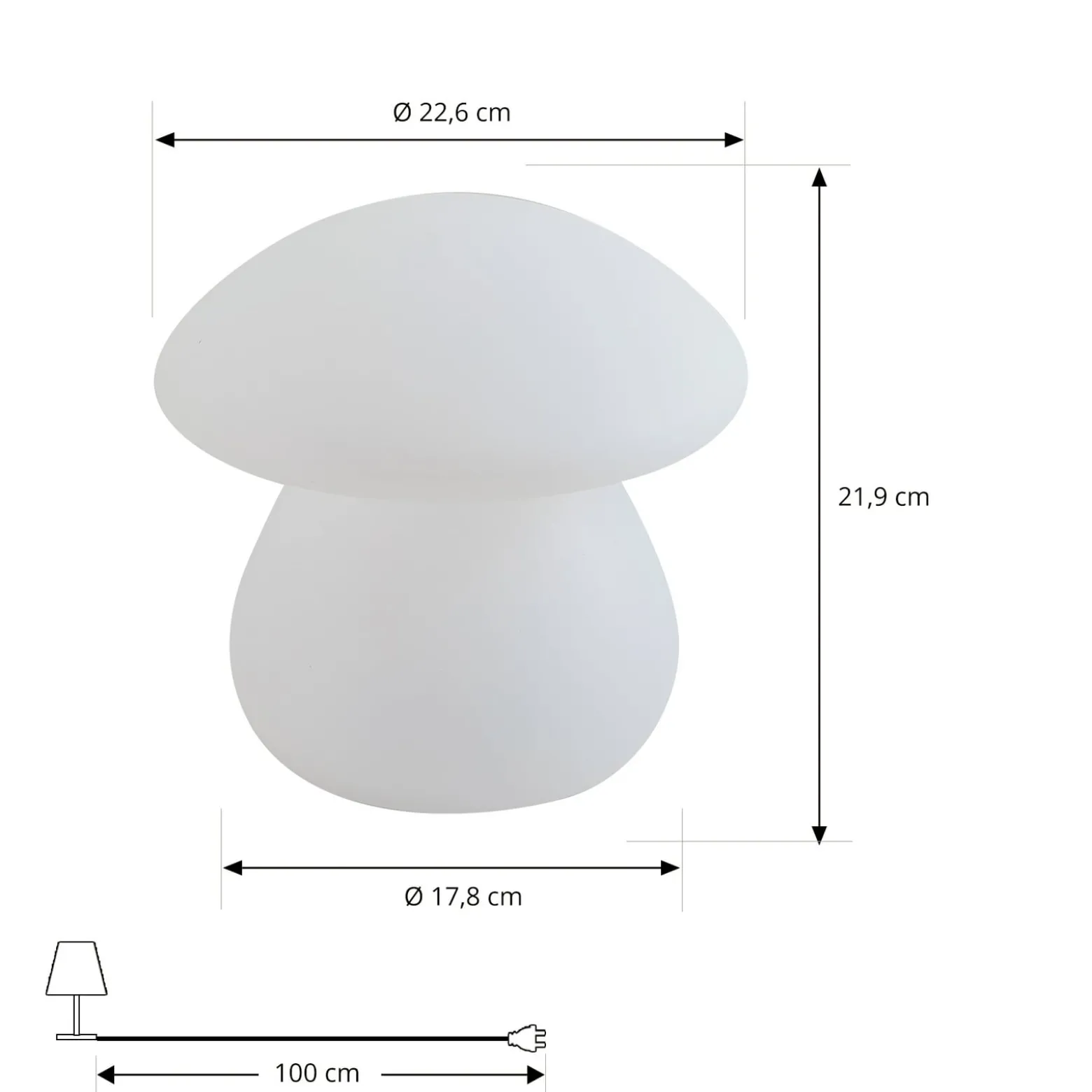 Lindby LED-ladattava ulkovalaisin Vernate, RGBW, valkoinen, himmennettävä