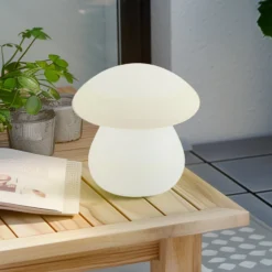 Lindby LED-ladattava ulkovalaisin Vernate, RGBW, valkoinen, himmennettävä