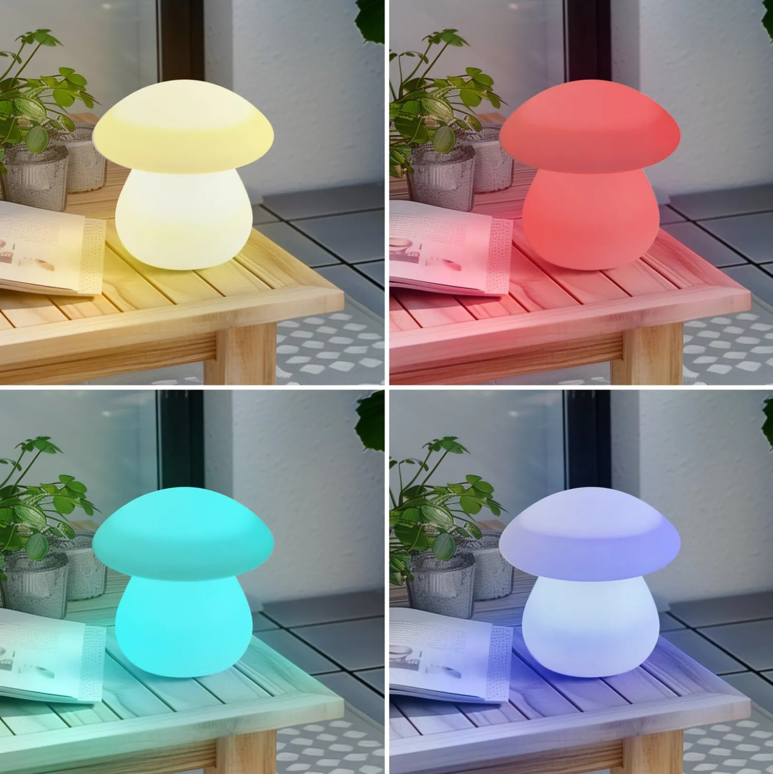 Lindby LED-ladattava ulkovalaisin Vernate, RGBW, valkoinen, himmennettävä