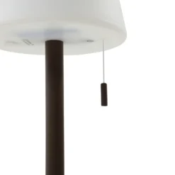 Lindby LED-ladattava valaisin Azalea, valkoinen/ruskea, 45 cm, CCT, IP44