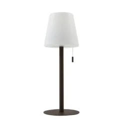Lindby LED-ladattava valaisin Azalea, valkoinen/ruskea, 45 cm, CCT, IP44