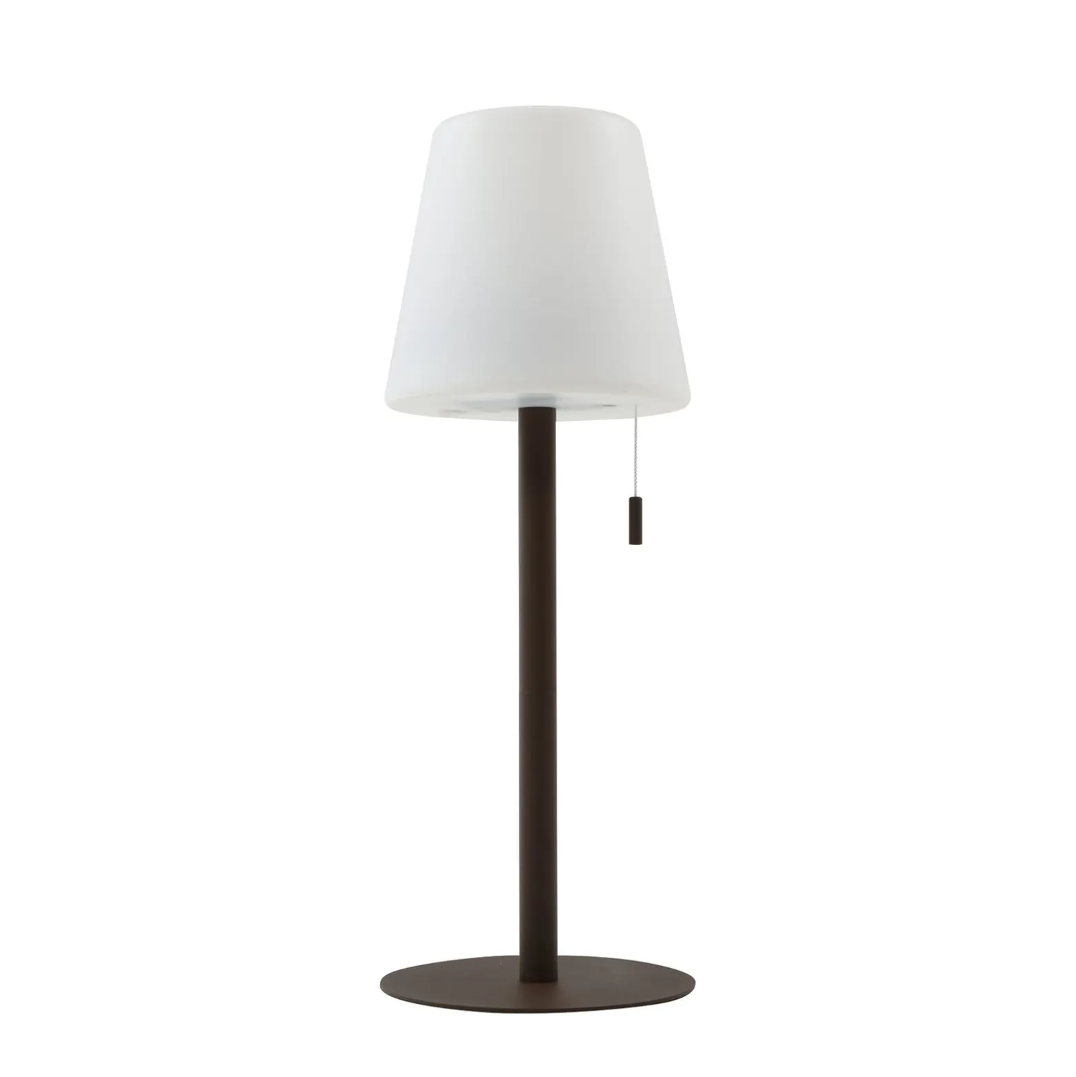 Lindby LED-ladattava valaisin Azalea, valkoinen/ruskea, 45 cm, CCT, IP44