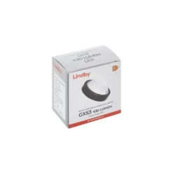 Lindby LED-lamppu, GX53 4,8 W, 4 200 K, musta, Ø 7,5 cm