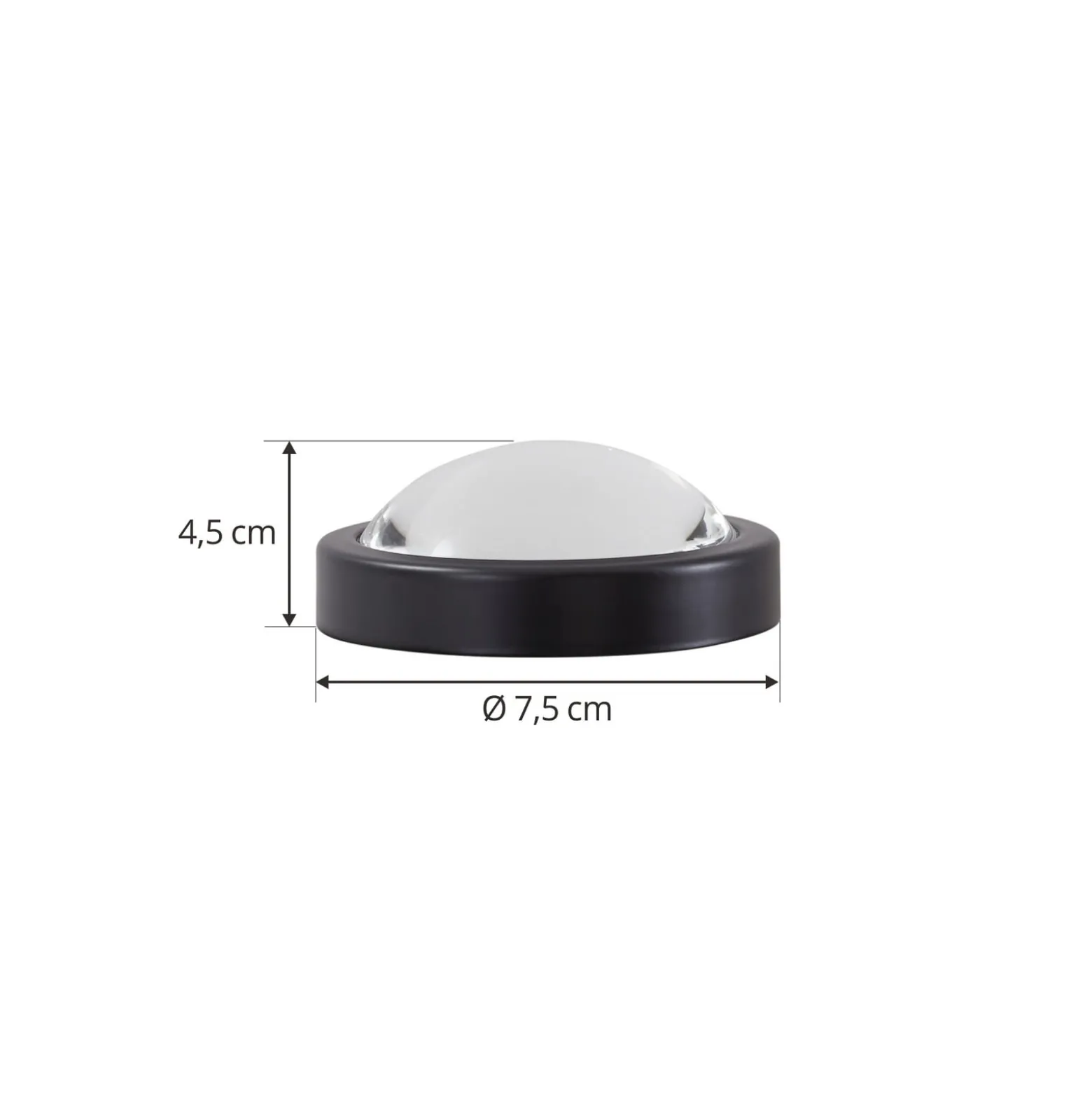 Lindby LED-lamppu, GX53 4,8 W, 4 200 K, musta, Ø 7,5 cm