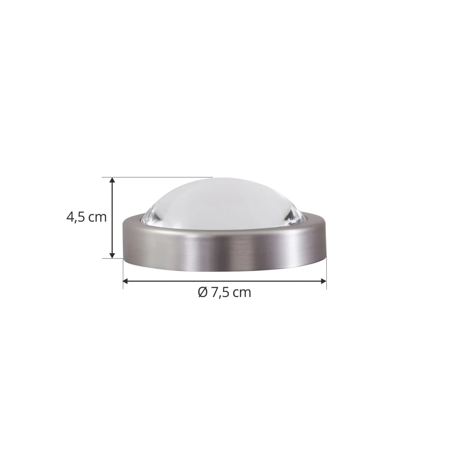Lindby LED-lamppu, GX53 4,8 W, 3000 K, nikkeli, Ø 7,5 cm