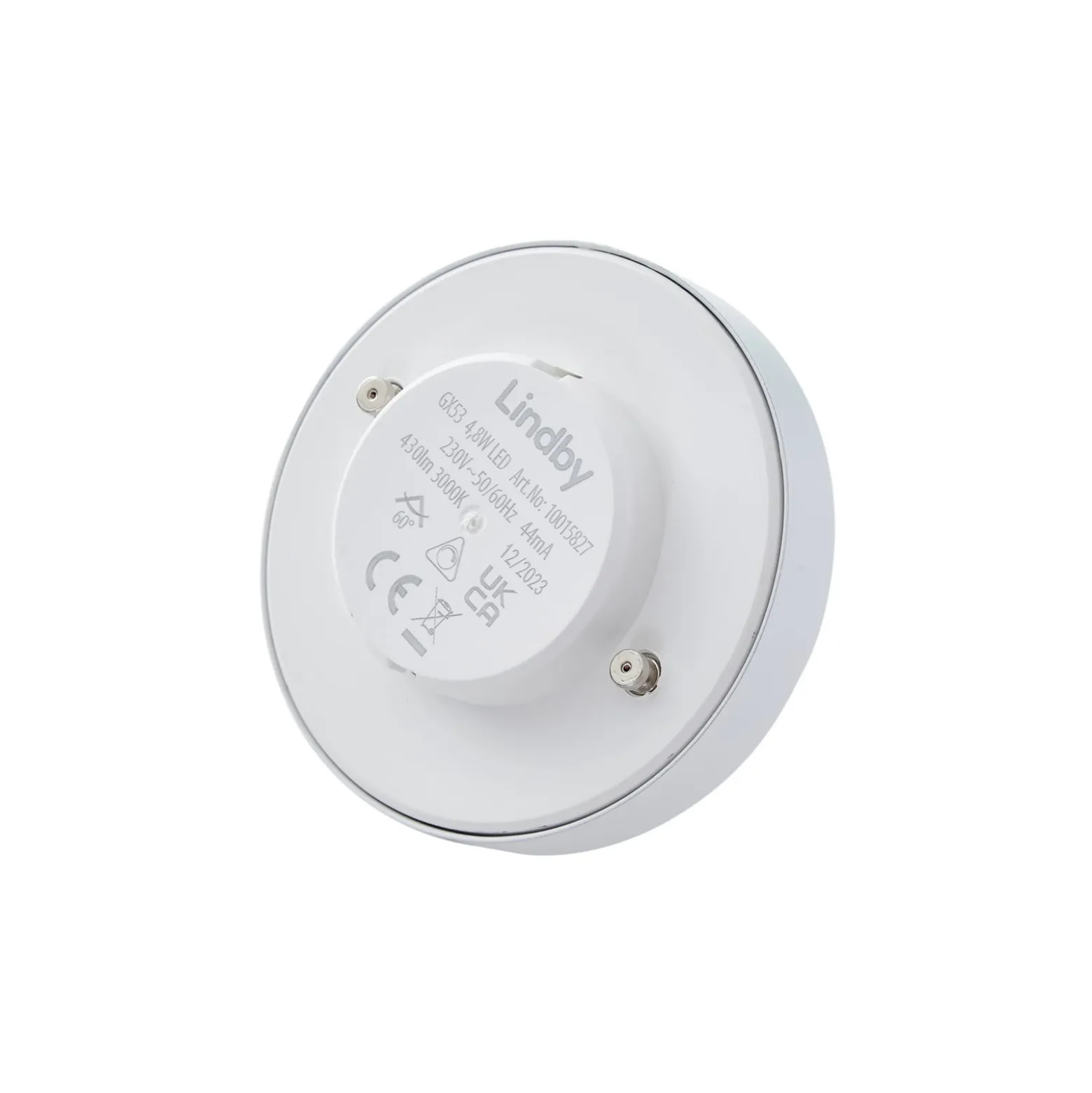 Lindby LED-lamppu, GX53 4,8 W, 3 000 K, valkoinen, Ø 7,5 cm