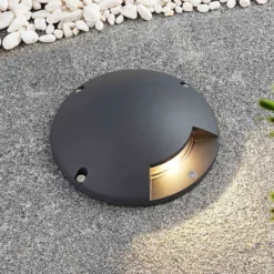Lindby LED-lattiapistevalaisin Cormac, 1-valo, Ø 21 cm, IP67