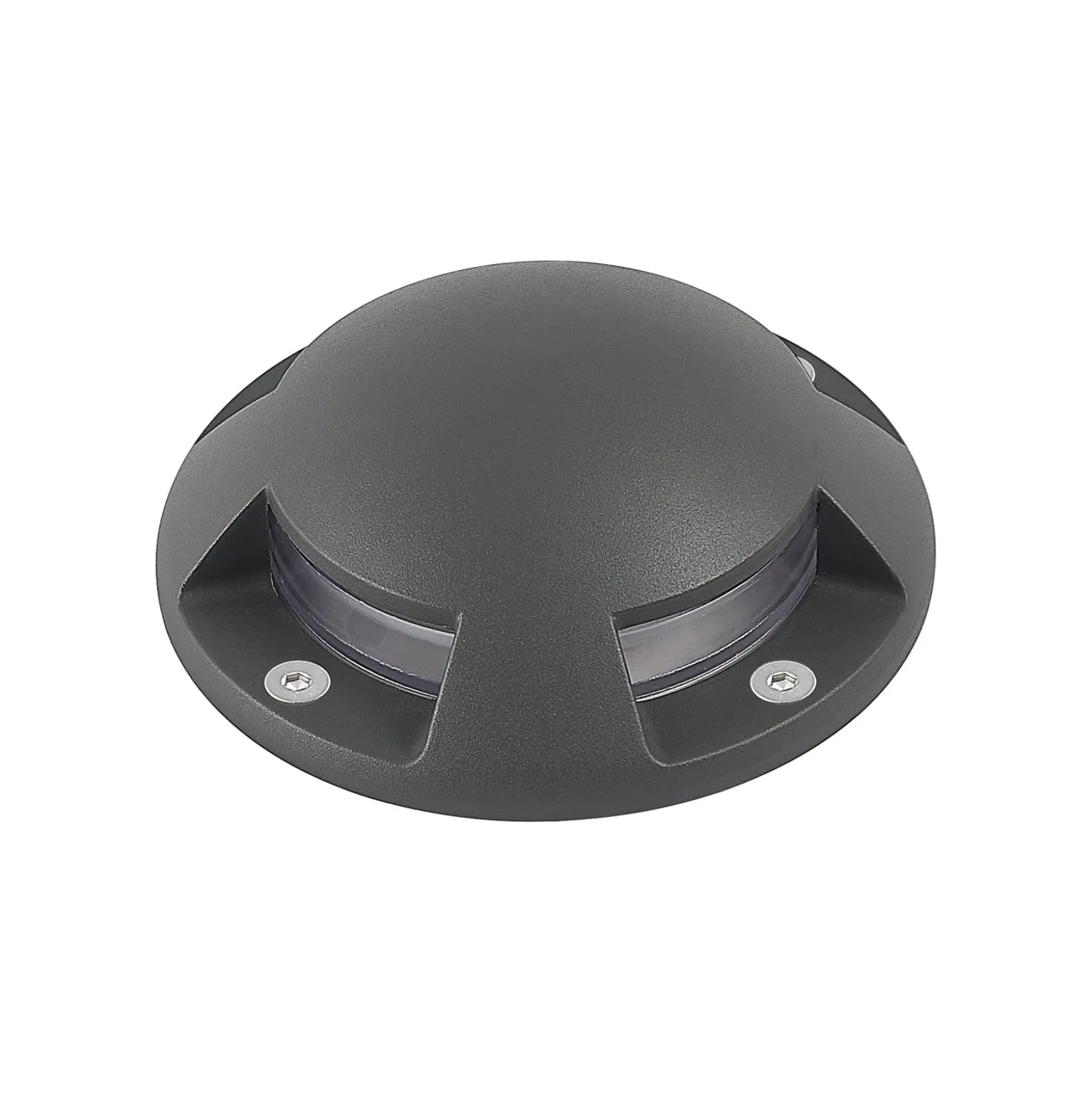 Lindby LED-lattiapistevalaisin Huban, 15 cm, 4-valo, antrasiitti