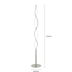 Lindby LED-lattiavalaisin Auron, nikkelin värinen, metallia, kosketushimmennin