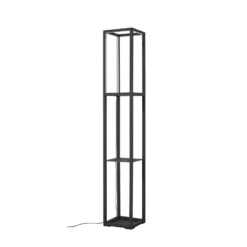 Lindby LED-lattiavalaisin Birta, hylly, 155 cm, musta, metalli