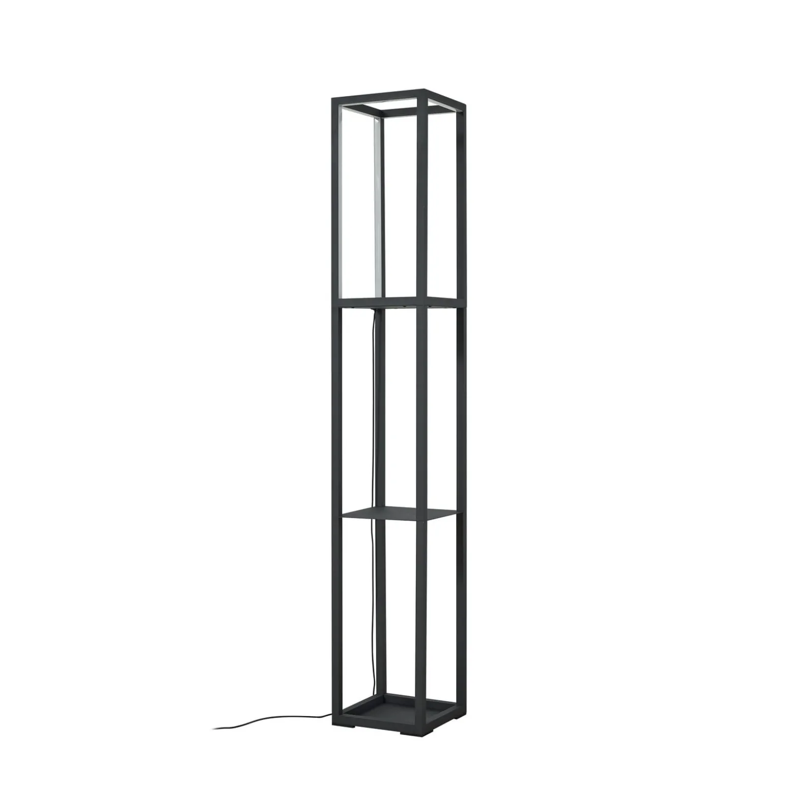 Lindby LED-lattiavalaisin Birta, hylly, 155 cm, musta, metalli