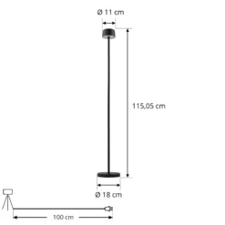 Lindby LED-lattiavalaisin Isason, musta, alumiinia, Ø 11 cm