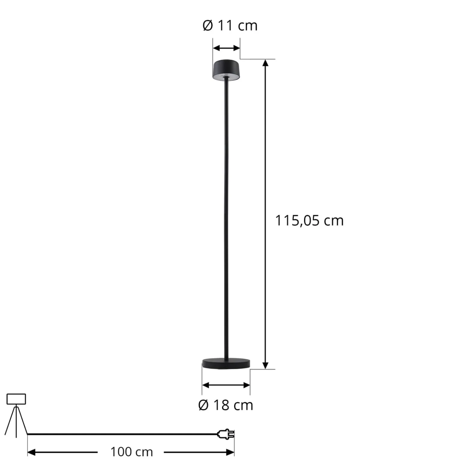 Lindby LED-lattiavalaisin Isason, musta, alumiinia, Ø 11 cm
