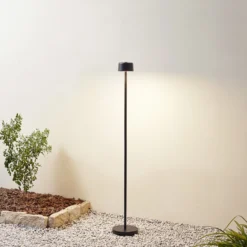 Lindby LED-lattiavalaisin Isason, musta, alumiinia, Ø 11 cm