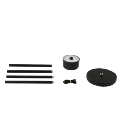 Lindby LED-lattiavalaisin Isason, musta, alumiinia, Ø 11 cm