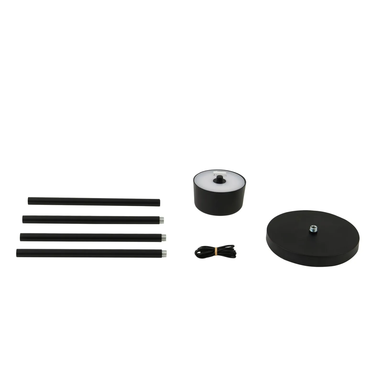 Lindby LED-lattiavalaisin Isason, musta, alumiinia, Ø 11 cm