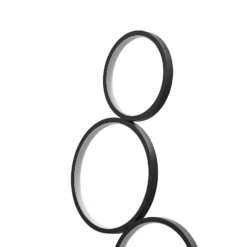 Lindby LED-lattiavalaisin Jacek, musta, metallia, 110 cm, renkaat