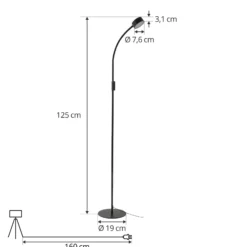 Lindby LED-lattiavalaisin Maori, 140 cm, musta, CCT, himmennettävä