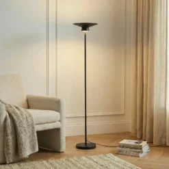 Lindby LED-lattiavalaisin Norvind, musta, metalli, 1-lamppuinen