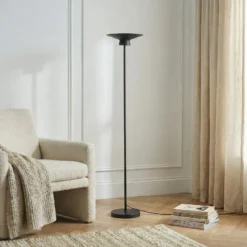 Lindby LED-lattiavalaisin Norvind, musta, metalli, 1-lamppuinen