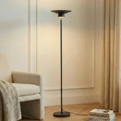 Lindby LED-lattiavalaisin Norvind, musta, metalli, 1-lamppuinen