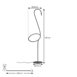Lindby LED-lattiavalaisin Pajaro, 130 cm, musta, CCT, himmennettävä