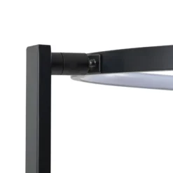 Lindby LED-lattiavalaisin Rayon, musta, metalli, korkeus 150,3 cm