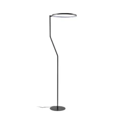 Lindby LED-lattiavalaisin Rayon, musta, metalli, korkeus 150,3 cm
