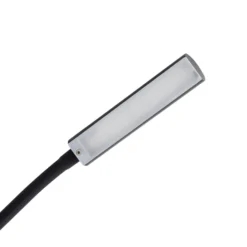 Lindby LED-lukuvalaisin Flexola, musta, kulmikas, pistotulppa