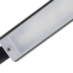 Lindby LED-lukuvalaisin Flexola, musta, kulmikas, pistotulppa