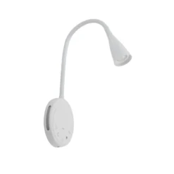 Lindby LED-lukuvalaisin Zayna, valkoinen, CCT, USB, himmennettävä, ajastin