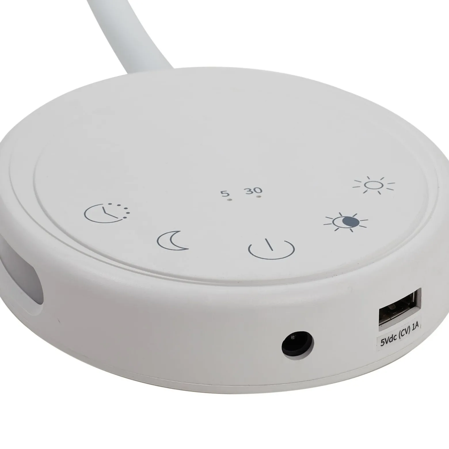 Lindby LED-lukuvalaisin Zayna, valkoinen, CCT, USB, himmennettävä, ajastin