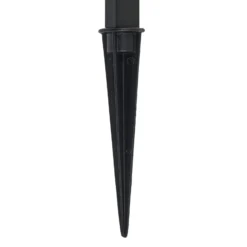 Lindby LED-maapiikkivalaisin Capelo, musta, metalli, 77 cm