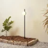 Lindby LED-maavalaisin Darleen, antrasiitti, metallia, Ø10cm