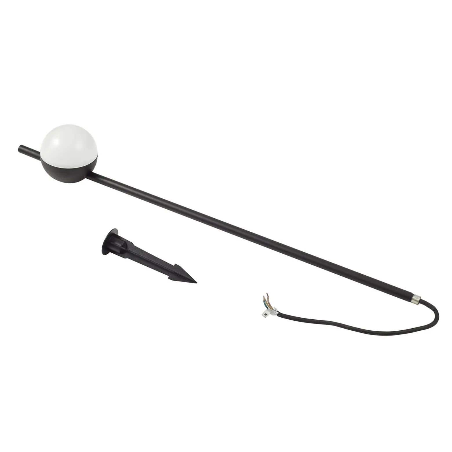 Lindby LED-maavalaisin Darleen, antrasiitti, metallia, Ø10cm