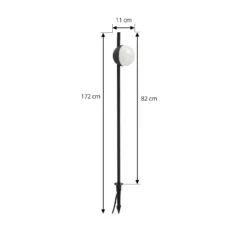 Lindby LED-maavalaisin Darleen, antrasiitti, metallia, Ø10cm