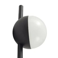 Lindby LED-maavalaisin Darleen, antrasiitti, metallia, Ø10cm