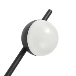 Lindby LED-maavalaisin Darleen, antrasiitti, metallia, Ø10cm