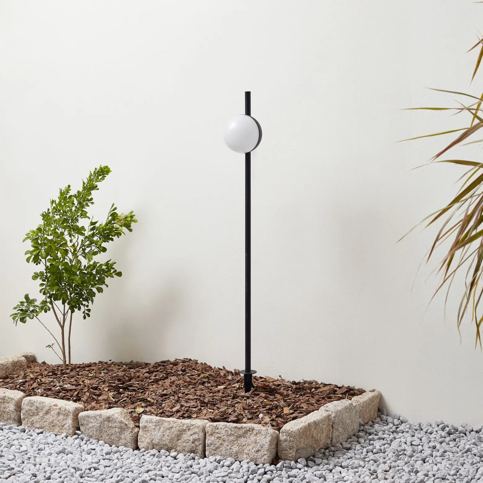 Lindby LED-maavalaisin Darleen, antrasiitti, metallia, Ø10cm