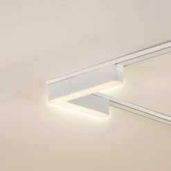 Lindby LED-nauha 48 V Lumaro,valkoinen,L-muoto,muovinen,himmennettävä