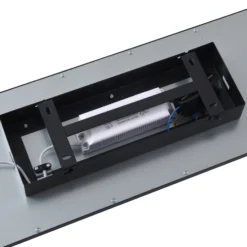Lindby LED-paneeli Enhife, musta, 80 x 20 cm, metalli, 4000K